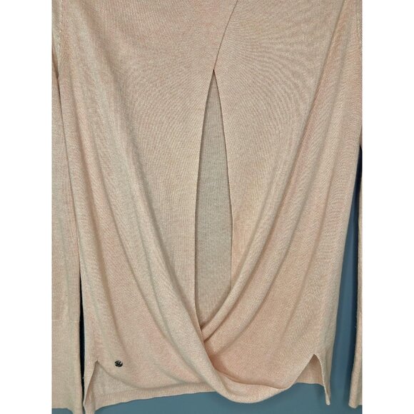Lululemon Bring It Backbend Sweater Womens 4 Small Pink Open Back Drape Boolux - Picture 6 of 11